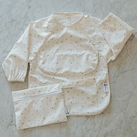 Long-sleeved Bib with integrated pocket 6-24m