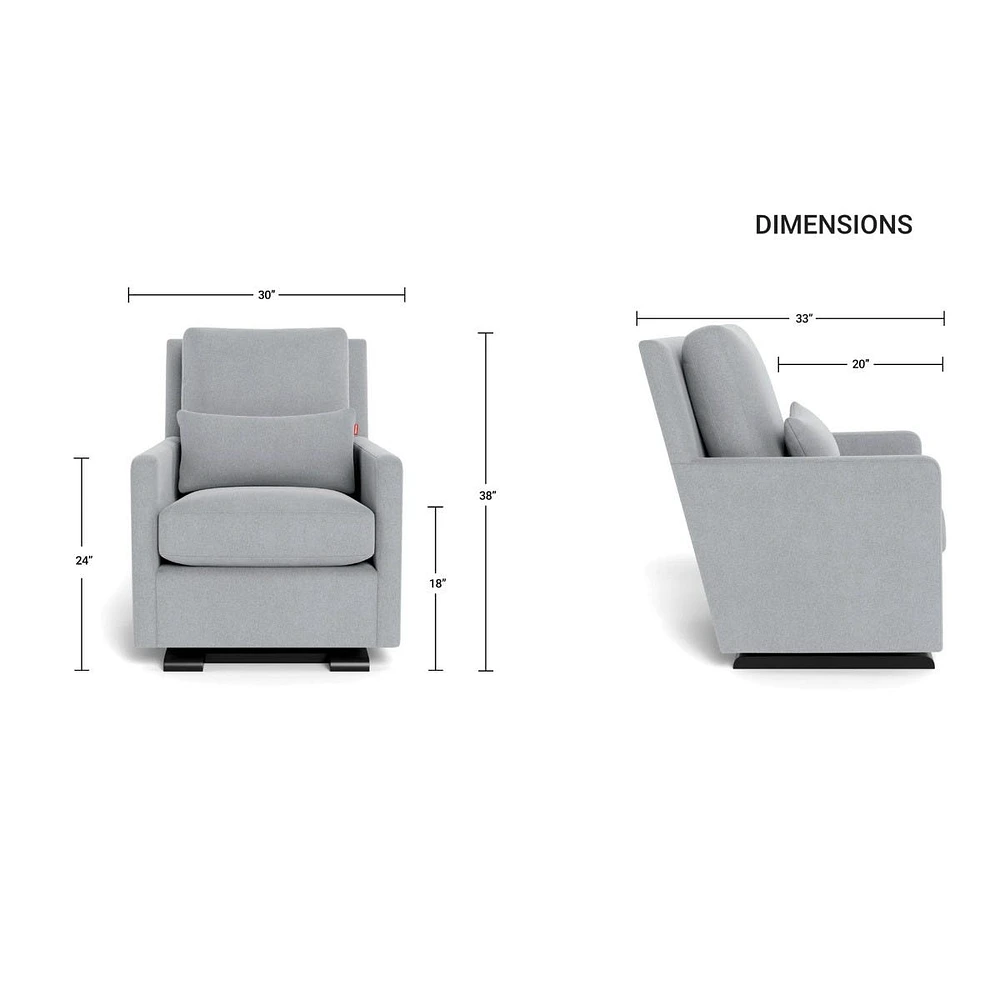 Fauteuil Berçant Como - Noyer / Dune