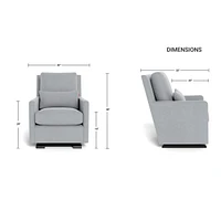 Fauteuil Berçant Como - Noyer / Dune