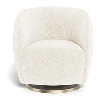 Gem Rocking and Swivel Glider - Sheepskin / Gold