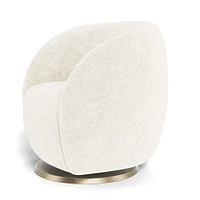 Gem Rocking and Swivel Glider - Sheepskin / Gold