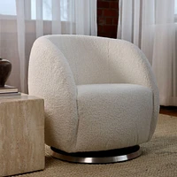 Gem Rocking and Swivel Glider - Sheepskin / Gold