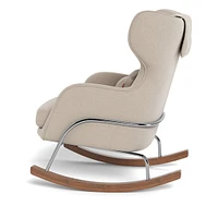 Chaise Berçante Grand Jackson - Laine Oatmeal / Chrome