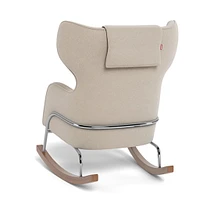 Chaise Berçante Grand Jackson - Laine Oatmeal / Chrome