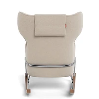 Chaise Berçante Grand Jackson - Laine Oatmeal / Chrome