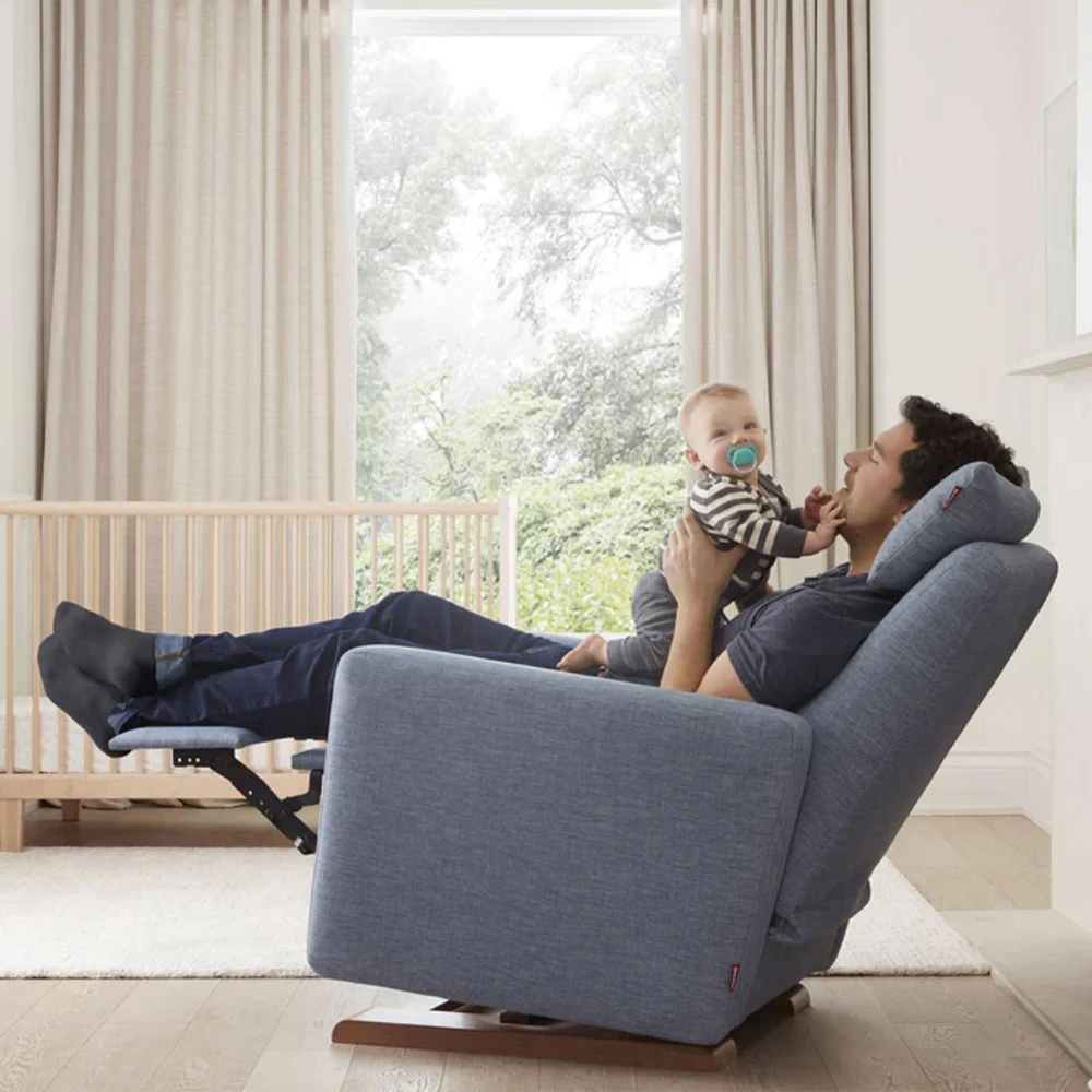 Grano Rocking and Reclining Armchair - Dune / Espresso(In Stock)
