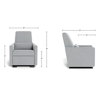 Grano Rocking and Reclining Armchair - Dune / Espresso(In Stock)