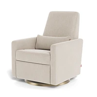 Rocking Glider Recliner Armchair Grano - Dune / Gold