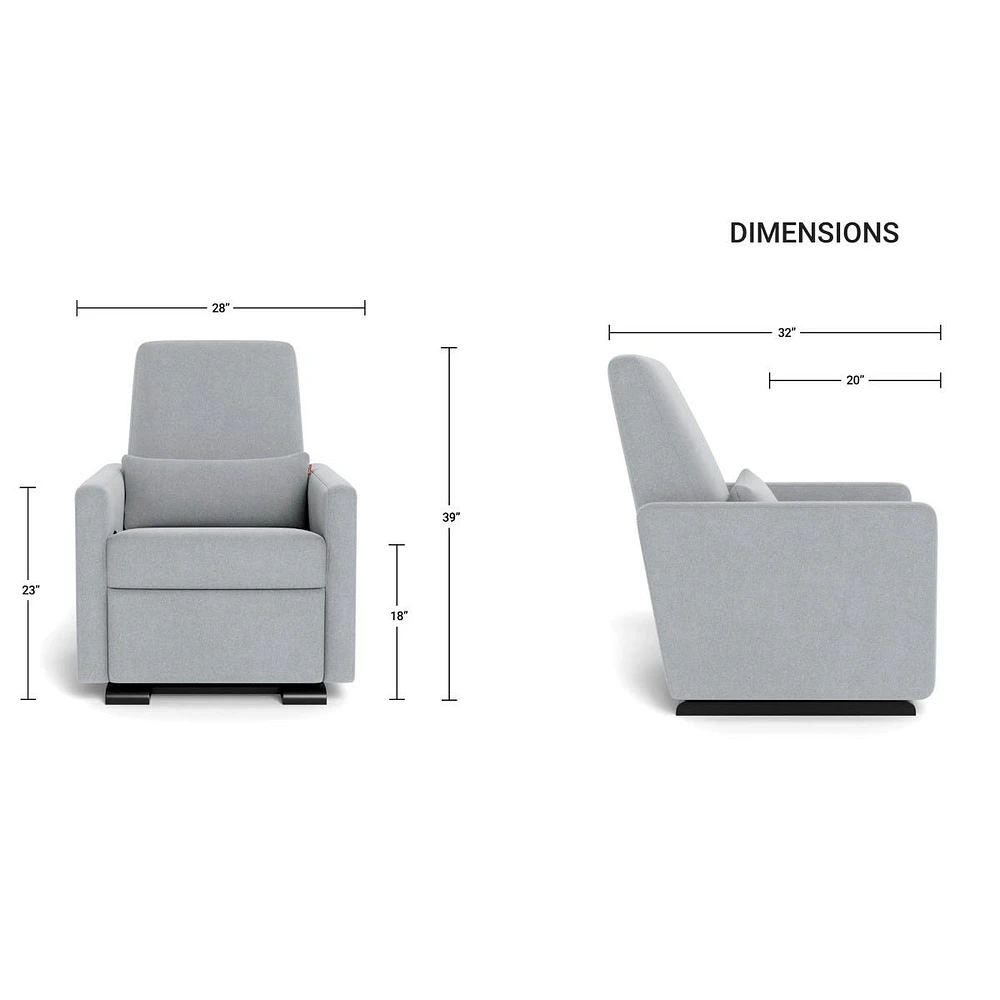 Rocking Glider Recliner Armchair Grano - Dune / Gold