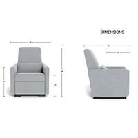 Rocking Glider Recliner Armchair Grano - Dune / Gold