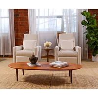 Rocking Glider Recliner Armchair Grano - Dune / Gold