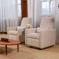 Rocking Glider Recliner Armchair Grano - Dune / Gold