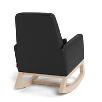 Chaise Berçante Joya - Cuir Noir / Bois Naturel