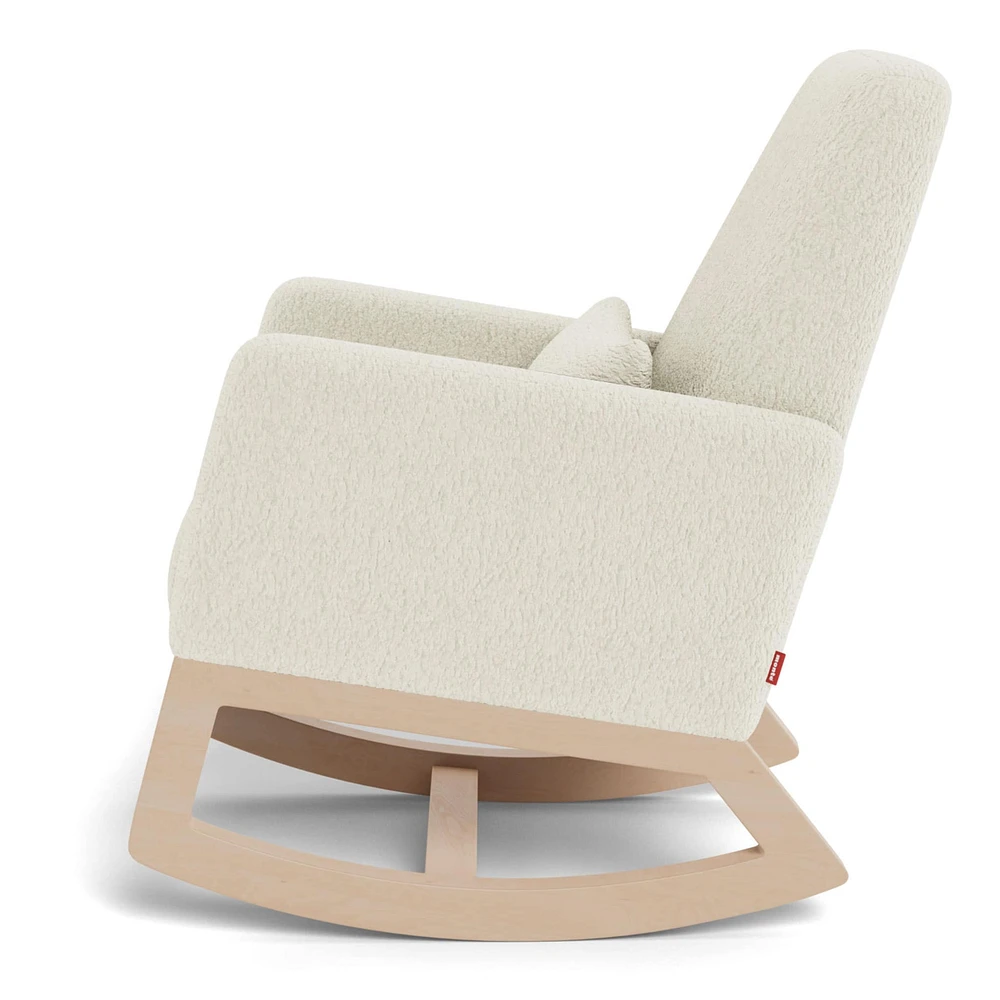 Joya Rocking Chair - White Faux Sheepskin / Maple (In Stock)