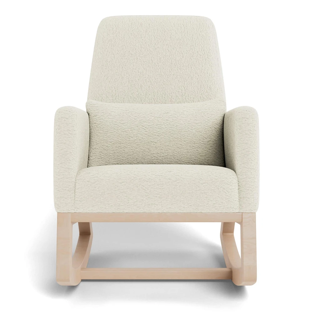 Joya Rocking Chair - White Faux Sheepskin / Maple (In Stock)