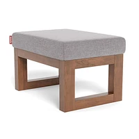 Joya Ottoman - Pebble Grey / Walnut