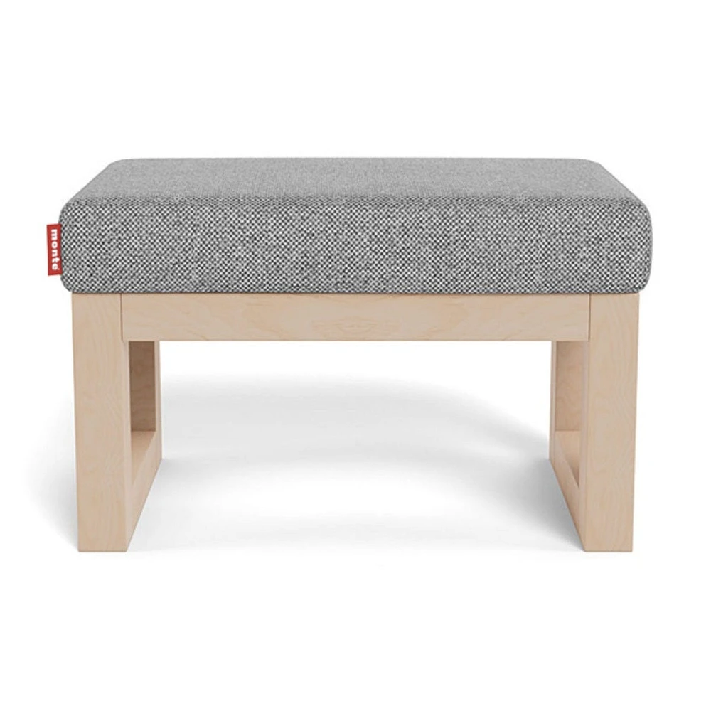 Joya Ottoman - Pepper Grey / Maple
