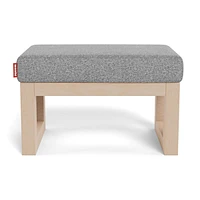 Joya Ottoman - Pepper Grey / Maple