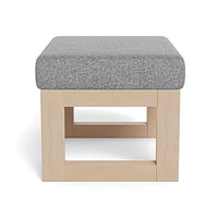 Joya Ottoman - Pepper Grey / Maple