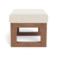 Joya Ottoman - Sand / Walnut