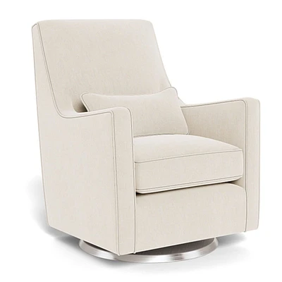 Fauteuil Berçant et Pivotant Luca - Dune / Argent