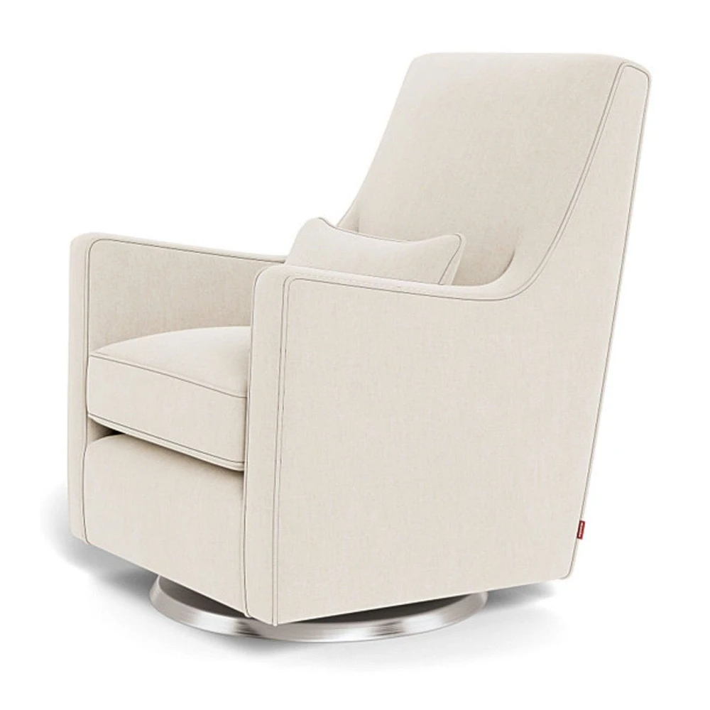 Fauteuil Berçant et Pivotant Luca - Dune / Argent