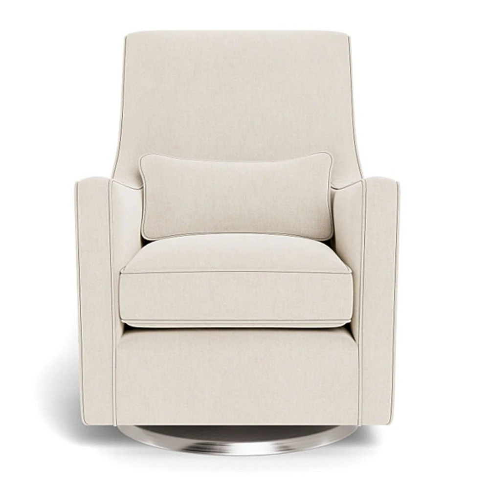 Fauteuil Berçant et Pivotant Luca - Dune / Argent