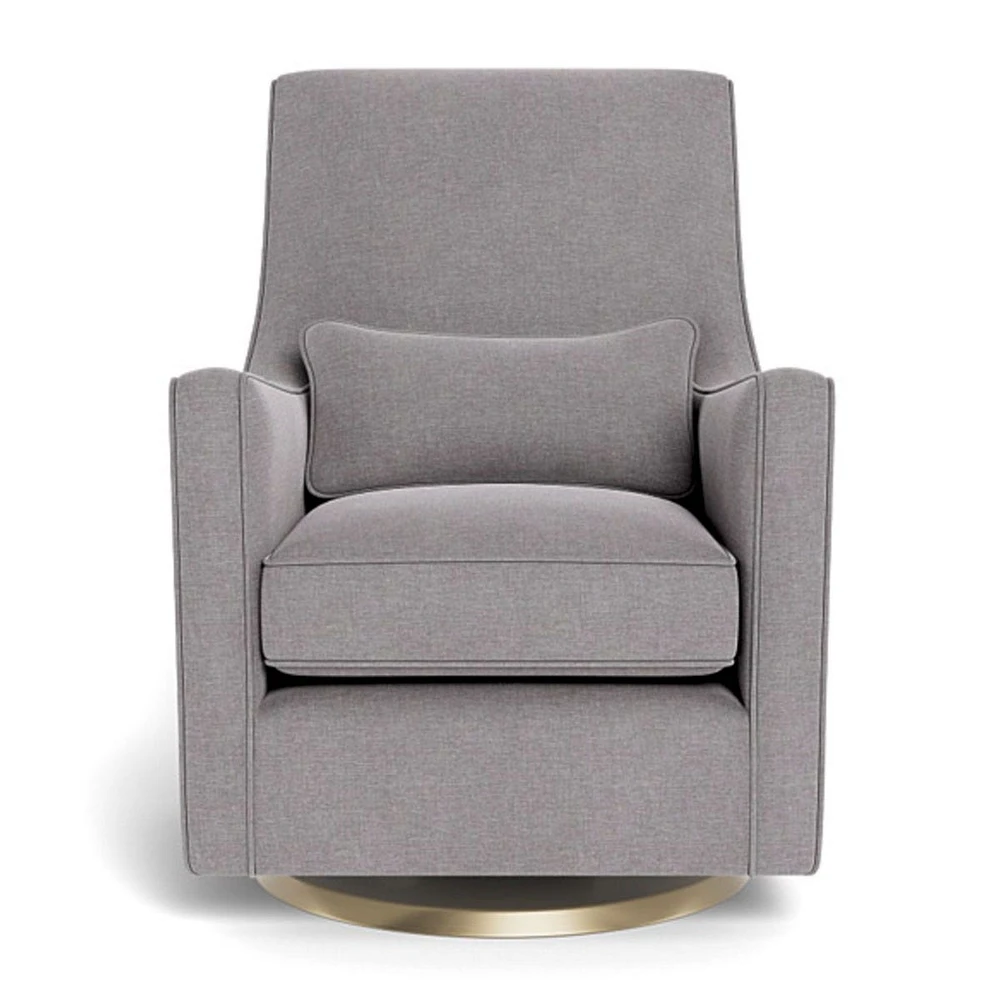 Luca Rocking and Swivel Chair - Pebble Grey / Gold