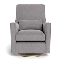 Luca Rocking and Swivel Chair - Pebble Grey / Gold
