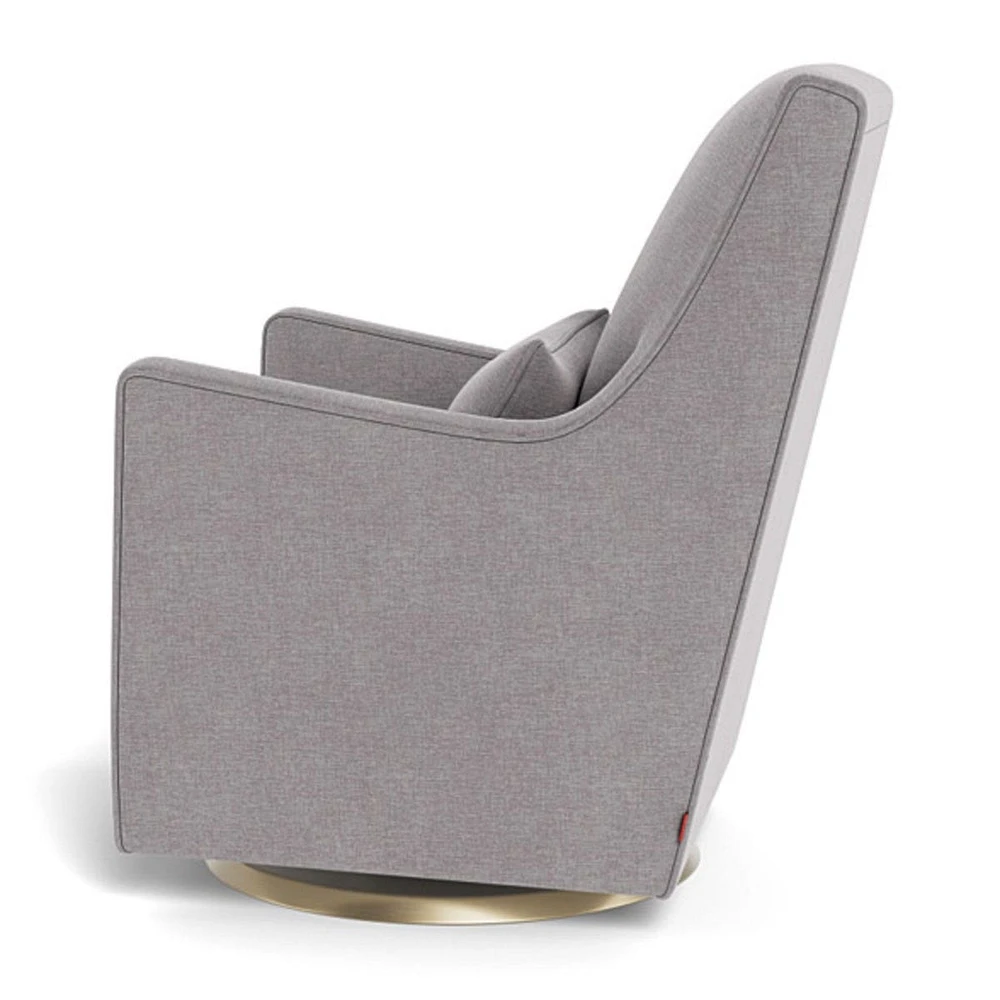 Luca Rocking and Swivel Chair - Pebble Grey / Gold