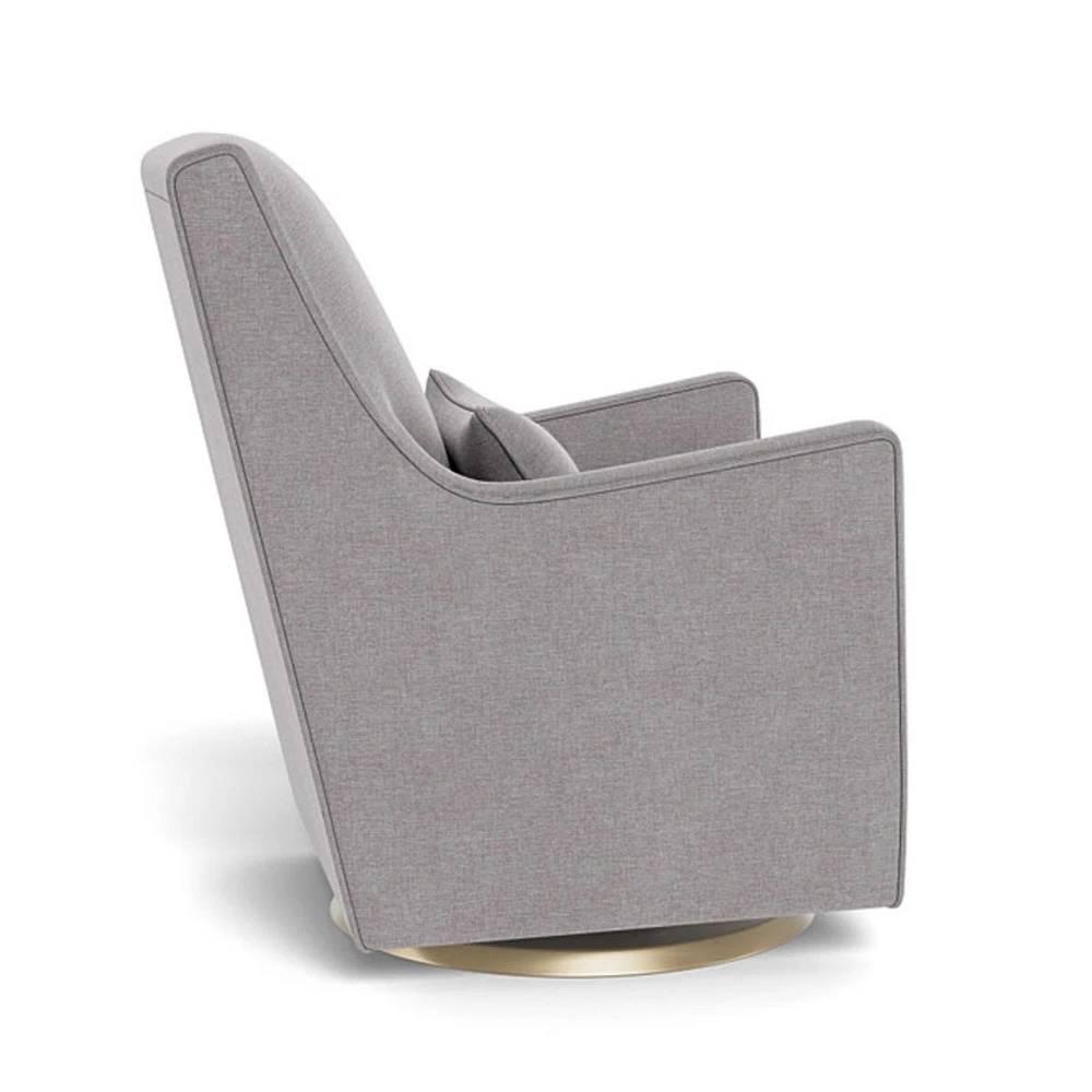 Luca Rocking and Swivel Chair - Pebble Grey / Gold