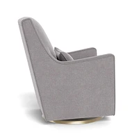 Luca Rocking and Swivel Chair - Pebble Grey / Gold