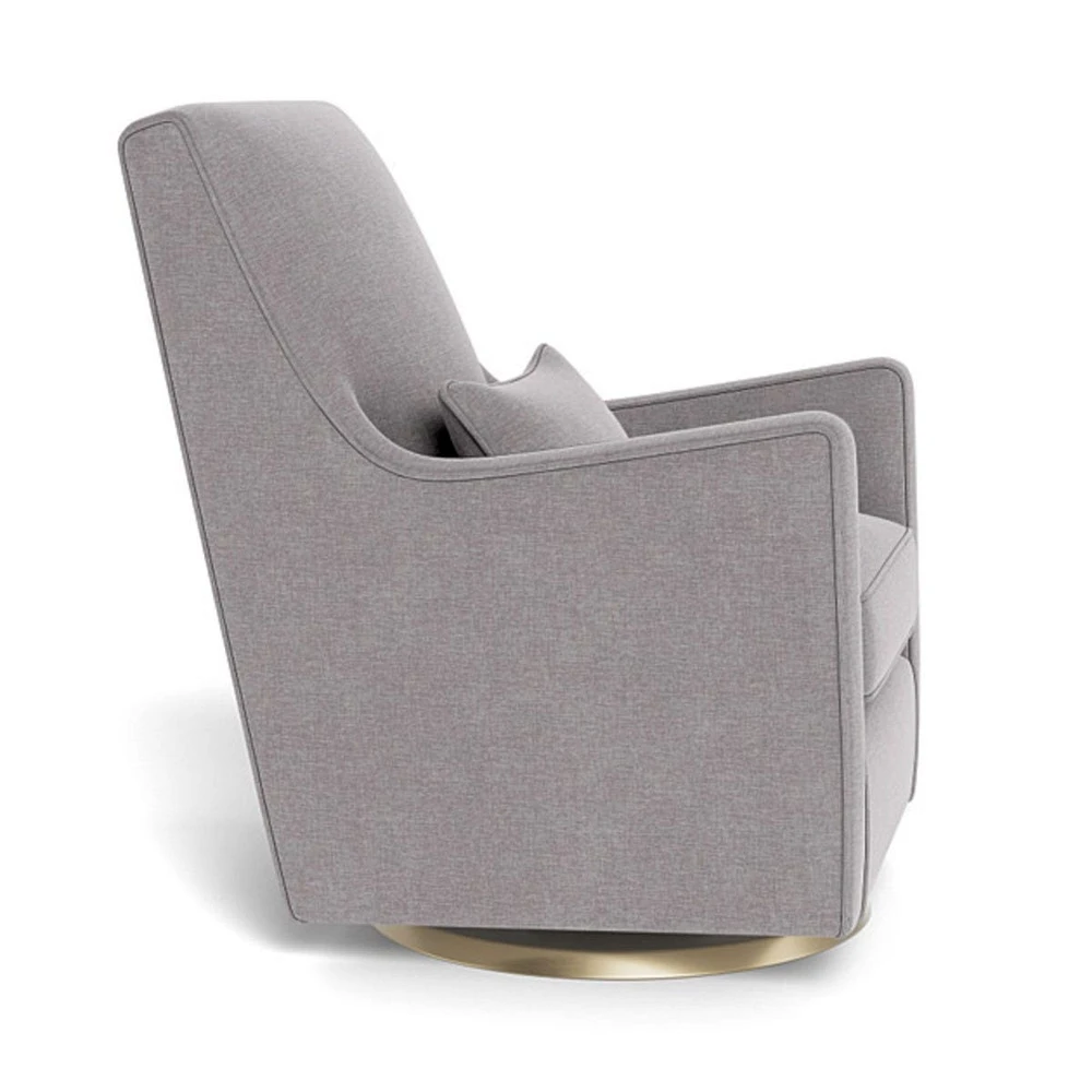 Luca Rocking and Swivel Chair - Pebble Grey / Gold
