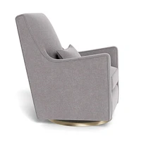 Luca Rocking and Swivel Chair - Pebble Grey / Gold