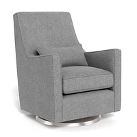 Fauteuil Berçant et Pivotant Luca - Pepper Gris / Argent