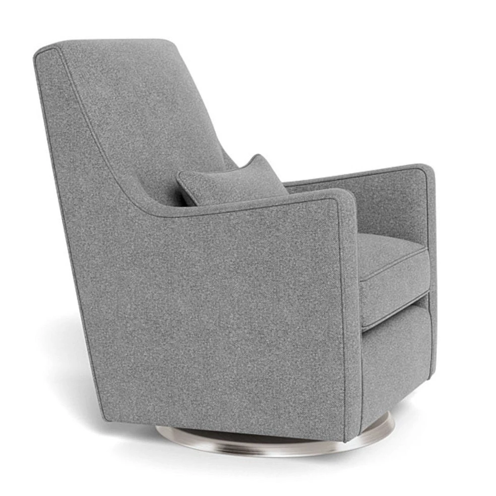Fauteuil Berçant et Pivotant Luca - Pepper Gris / Argent