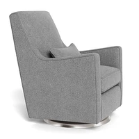 Fauteuil Berçant et Pivotant Luca - Pepper Gris / Argent
