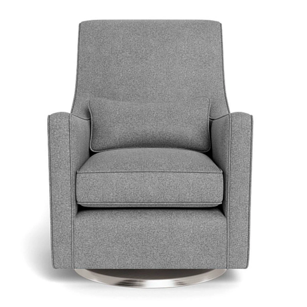 Fauteuil Berçant et Pivotant Luca - Pepper Gris / Argent
