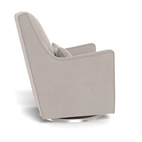 Fauteuil Berçant et Pivotant Luca - Sand / Argent