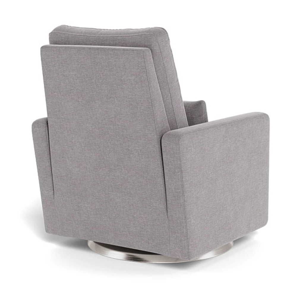 Matera Rocking, Swivel and Reclining Armchair - Pebble / Steel