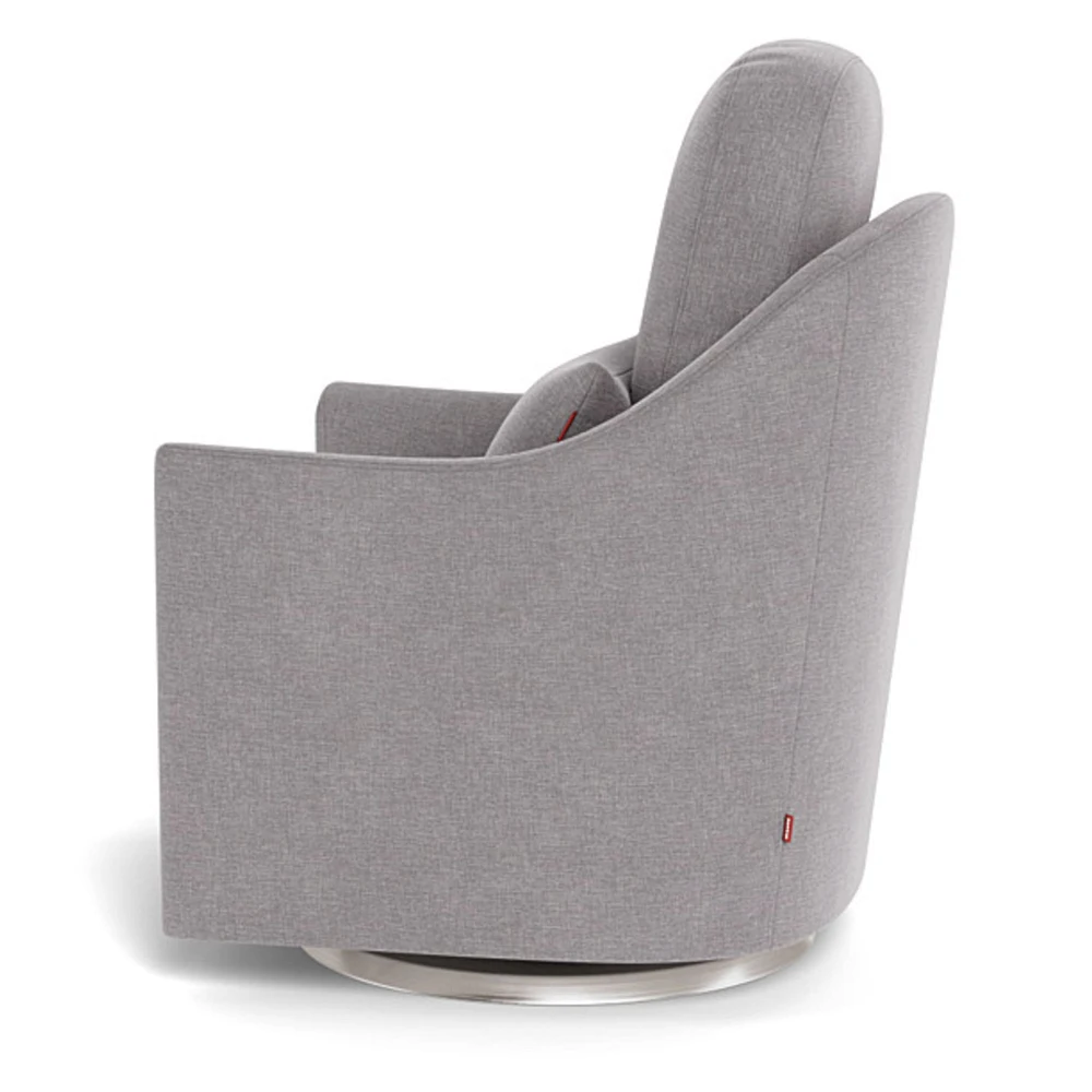 Nessa Rocking and Swivel Glider - Pebble / Steel