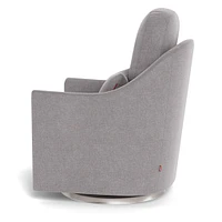 Nessa Rocking and Swivel Glider - Pebble / Steel