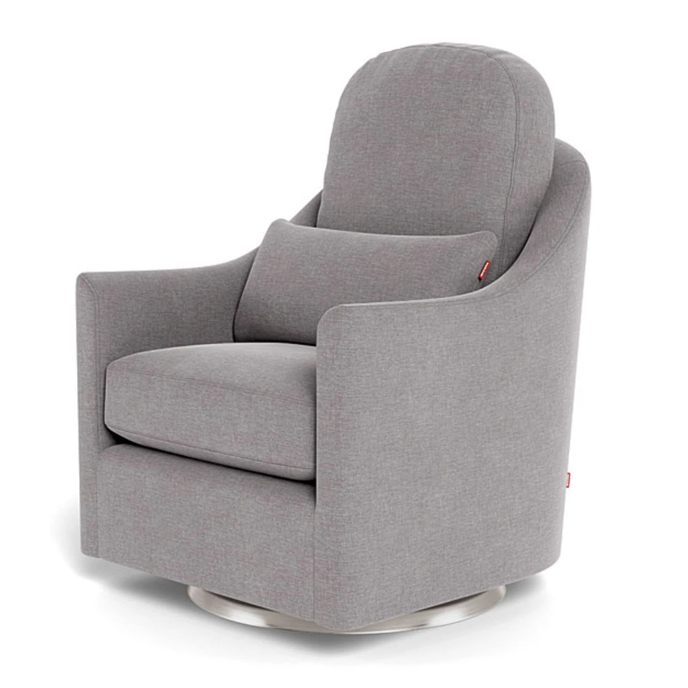 Nessa Rocking and Swivel Glider - Pebble / Steel