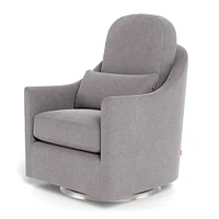 Nessa Rocking and Swivel Glider - Pebble / Steel