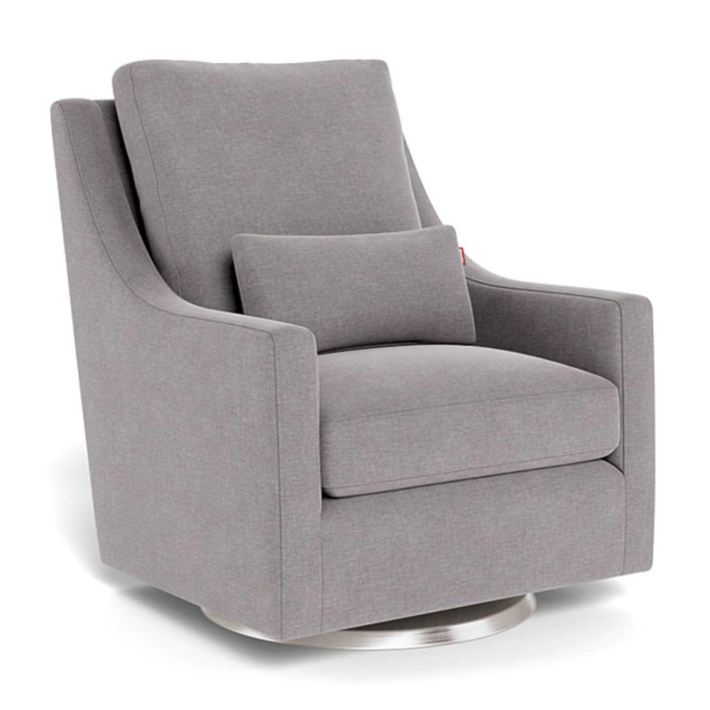 Fauteuil Berçant et Pivotant Vera - Pebble Gris / Argent
