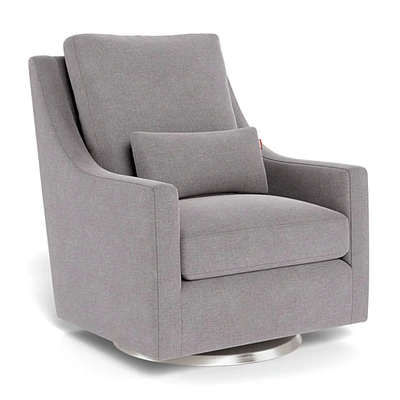 Fauteuil Berçant et Pivotant Vera - Pebble Gris / Argent