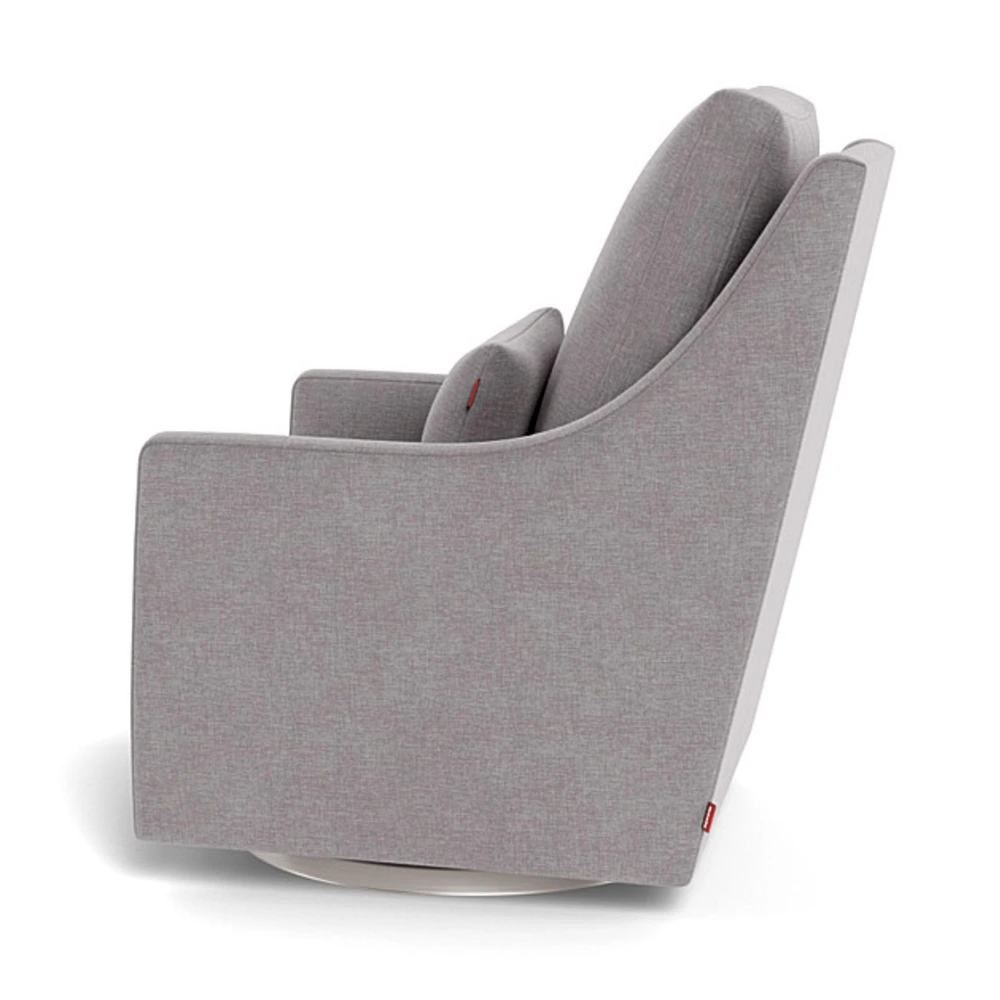 Fauteuil Berçant et Pivotant Vera - Pebble Gris / Argent