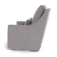 Fauteuil Berçant et Pivotant Vera - Pebble Gris / Argent