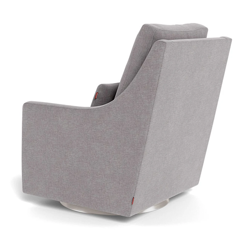 Fauteuil Berçant et Pivotant Vera - Pebble Gris / Argent