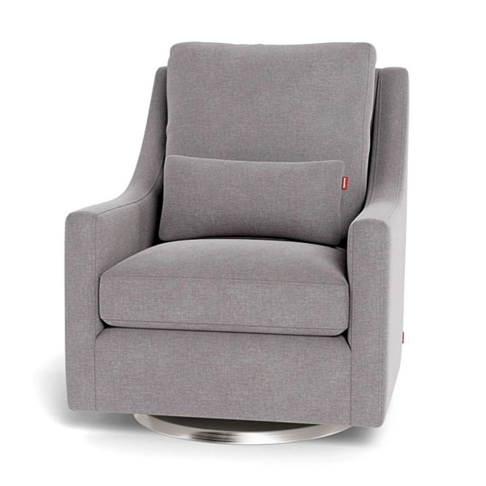 Fauteuil Berçant et Pivotant Vera - Pebble Gris / Argent